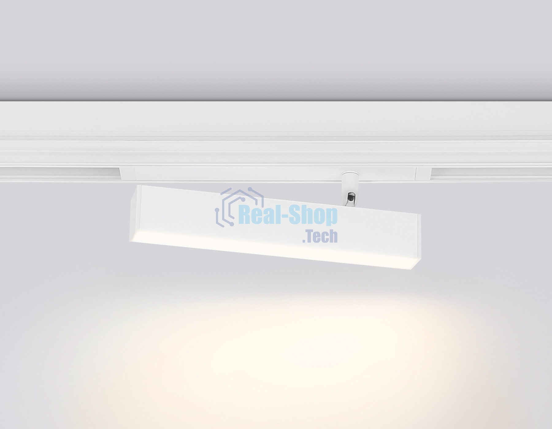 Управляемый светодиодный светильник для шинопровода Magnetic Ambrella light GL1321 WH белый IP20 12W 3000K-6400K 220V 120° 232*25*112 (Без ПДУ)