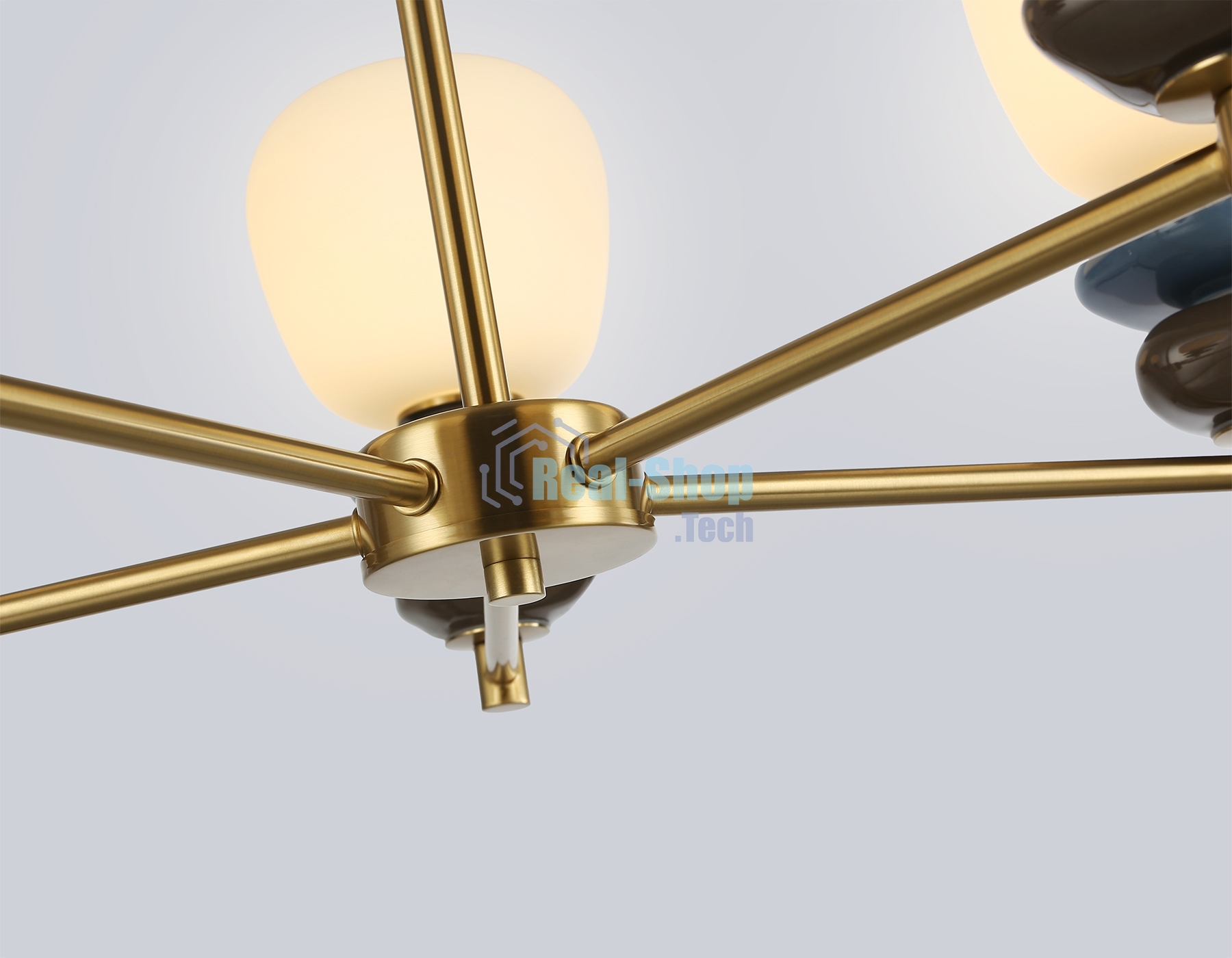 Люстра Ambrella light LH53164/5 SB/WH бронза/белый 40W 3000K D650*900