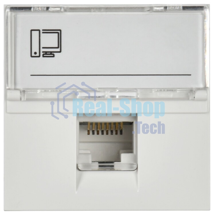 Розетка информационная РКИ-20-00-П RJ-45 UTP кат.5e (на 2 модуля) ПРАЙМЕР белая IEK
