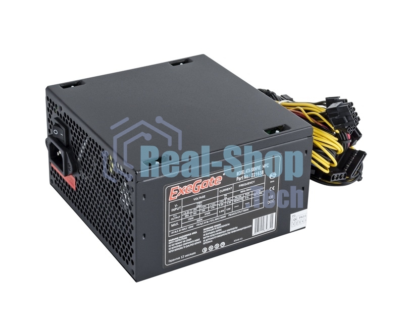 Блок питания ExeGate 500NPXE (EX221638RUS), 500Вт, 120мм, черный