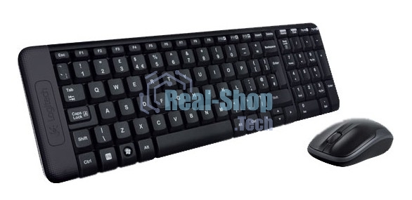 Комплект клавиатура + мышь Logitech MK220 клав:черный мышь:черный USB беспроводная