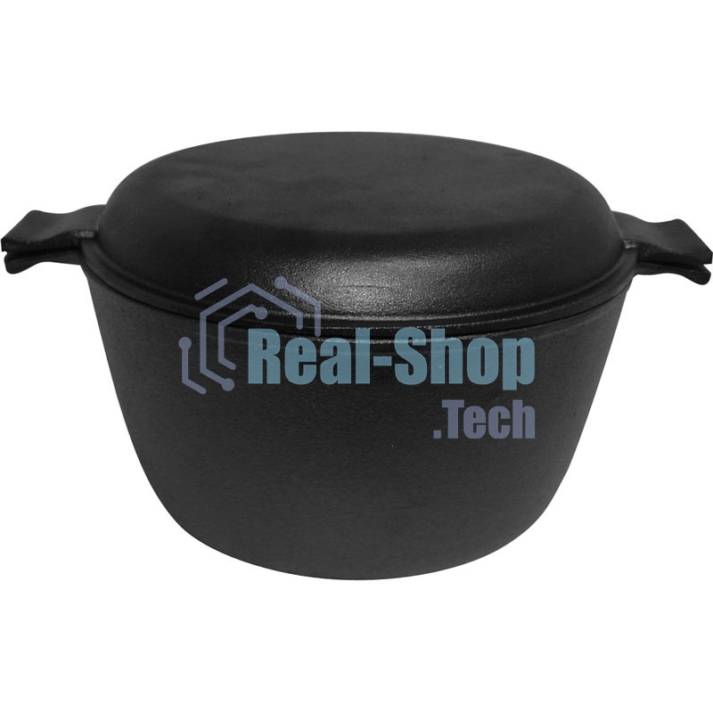 Кастрюля с крышкой-сковородкой MALLONY CC-20/30, 3 л, диаметр 20 см, чугун (в уп. 4 шт)