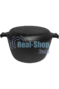 Кастрюля с крышкой-сковородкой MALLONY CC-20/30, 3 л, диаметр 20 см, чугун (в уп. 4 шт)