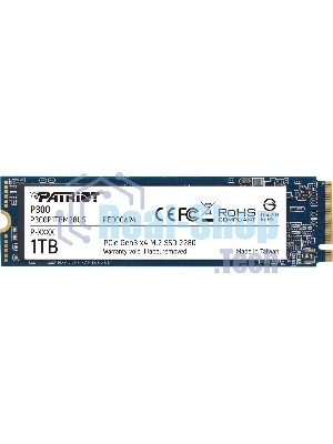 Накопитель SSD Patriot P300, 1000Gb, PCIe 3.0 x4, M.2 2280, NVMe, R/W 2100/1650