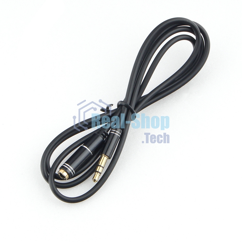 Кабель аудио удлинительный Cablexpert CCAB-02-35MF-1MB. 3.5 Jack (M)/3.5 Jack (F), черный, 1м, блистер