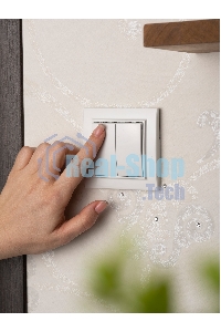 Выключатель 2-клавишный СП,10А, белый EKF Basic Минск