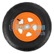 Колесо пневматическое Palisad 4.80/4.00-8, D 380 мм, подш. внут. диам. 20 мм, длина оси 90 мм