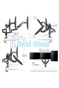 Кронштейн (держатель) ONKRON G280 для трех мониторов 13