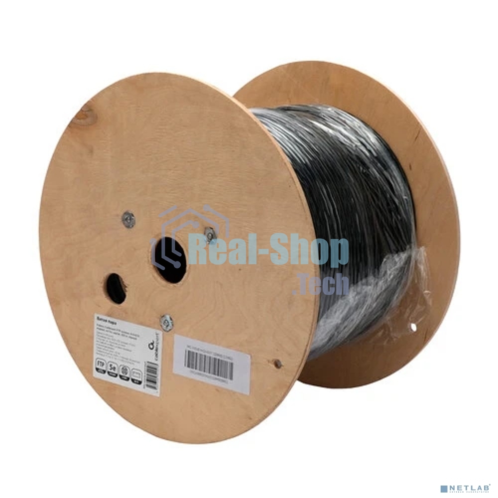 Кабель Cablexpert FPC-5051E-4-CU, FTP indoor 4x2x0.51, медный, кат.5e, однож., 305м, box, серый