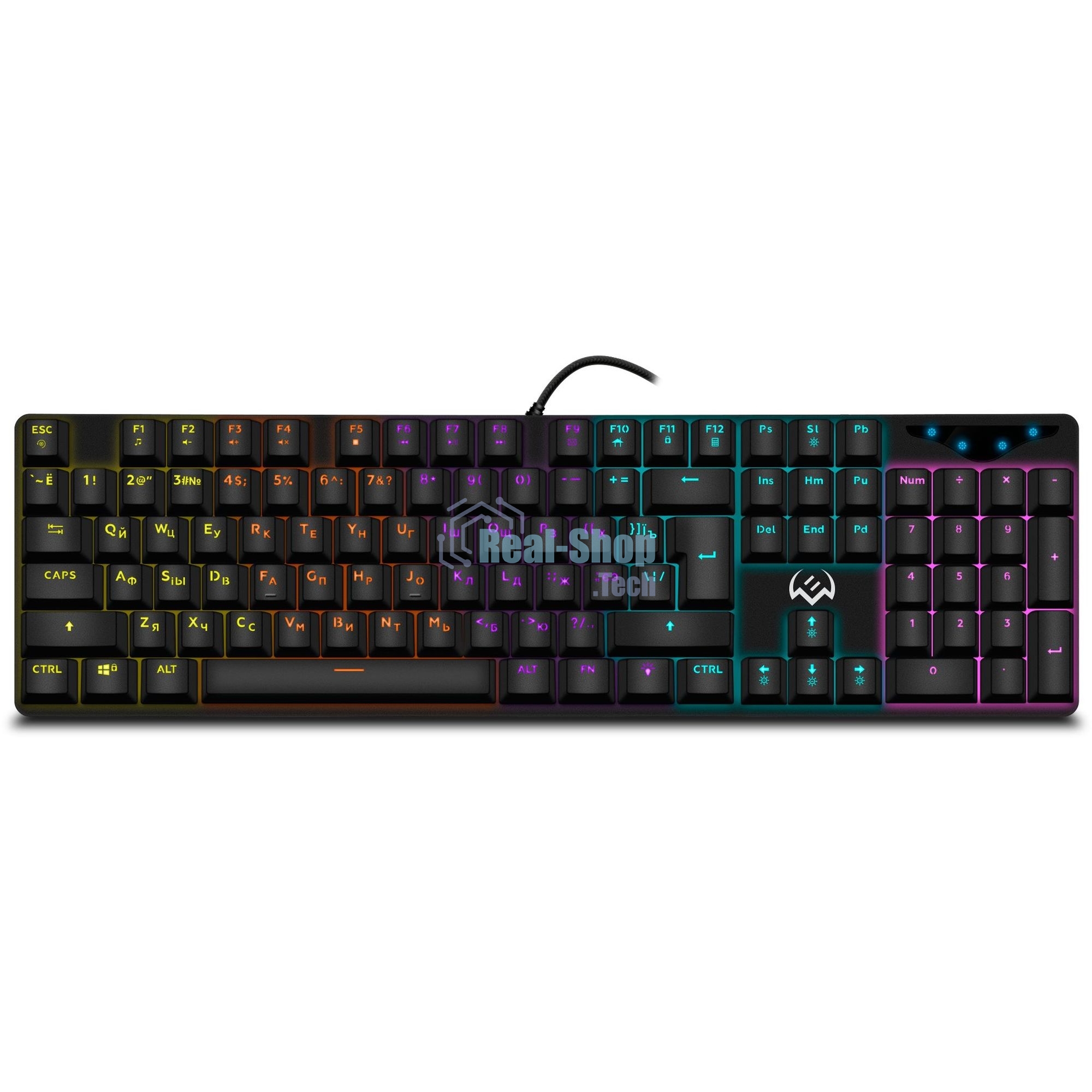 Клавиатура проводная игровая Sven KB-G9300 черная (Outemu Blue switches,104кл., подсветка)