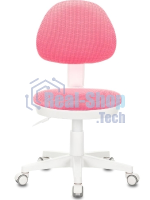 Кресло детское Бюрократ KD-3, на колесиках, ткань, розовый