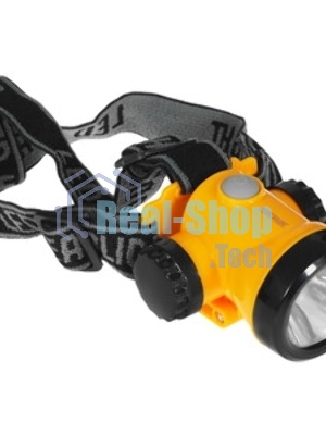 Фонарь аккумуляторный налобный Космос 1Вт LED+3Вт COB LED Li-ion 18650 800 мАч корпус ABS-пластик USB-шнур регулируемый эласт. ремешок