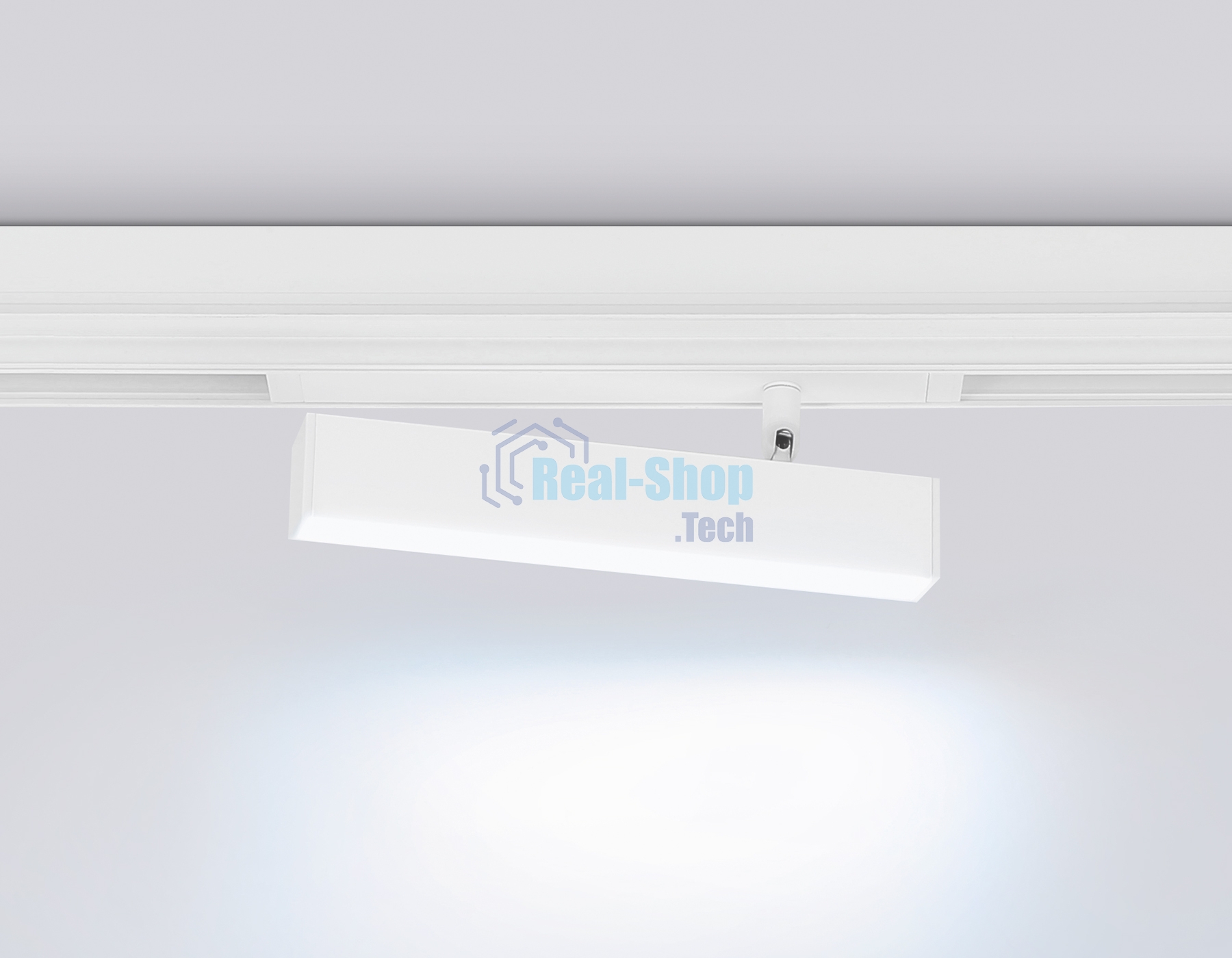 Управляемый светодиодный светильник для шинопровода Magnetic Ambrella light GL1321 WH белый IP20 12W 3000K-6400K 220V 120° 232*25*112 (Без ПДУ)
