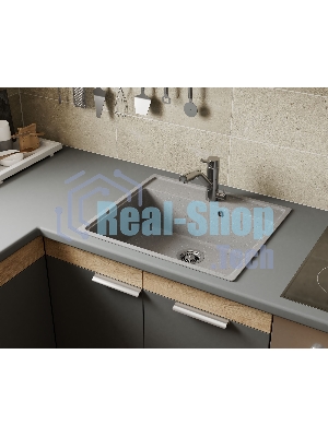 Мойка для кухни BAU Stil Pro 57х50, без выпуска, серый камень