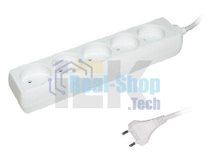 Удлинитель IEK WYP10-06-05-03-N У5 5 мест 2Р/3 метра 2х0.75 мм2 10А/250 IEK
