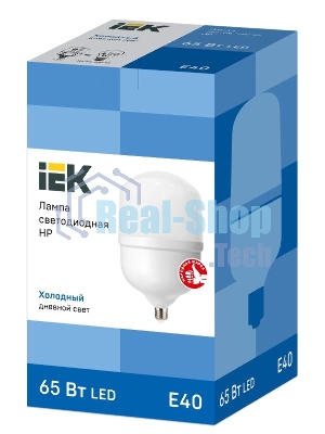 Лампа светодиодная IEK LLE-HP-65-230-65-E40 HP 65Вт 230В 6500К E40