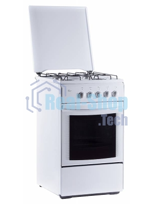 Плита газовая Flama RG 2401 W белый, конфорок 4 шт, духовка 50 л, 50 см x 85 см x 60 см