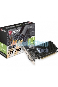 Видеокарта MSI PCI-E GT 710 2GD3H LP nVidia GeForce GT 710 2048Mb 64bit DDR3 954/1600 DVIx1/HDMIx1/CRTx1/HDCP Ret low profile