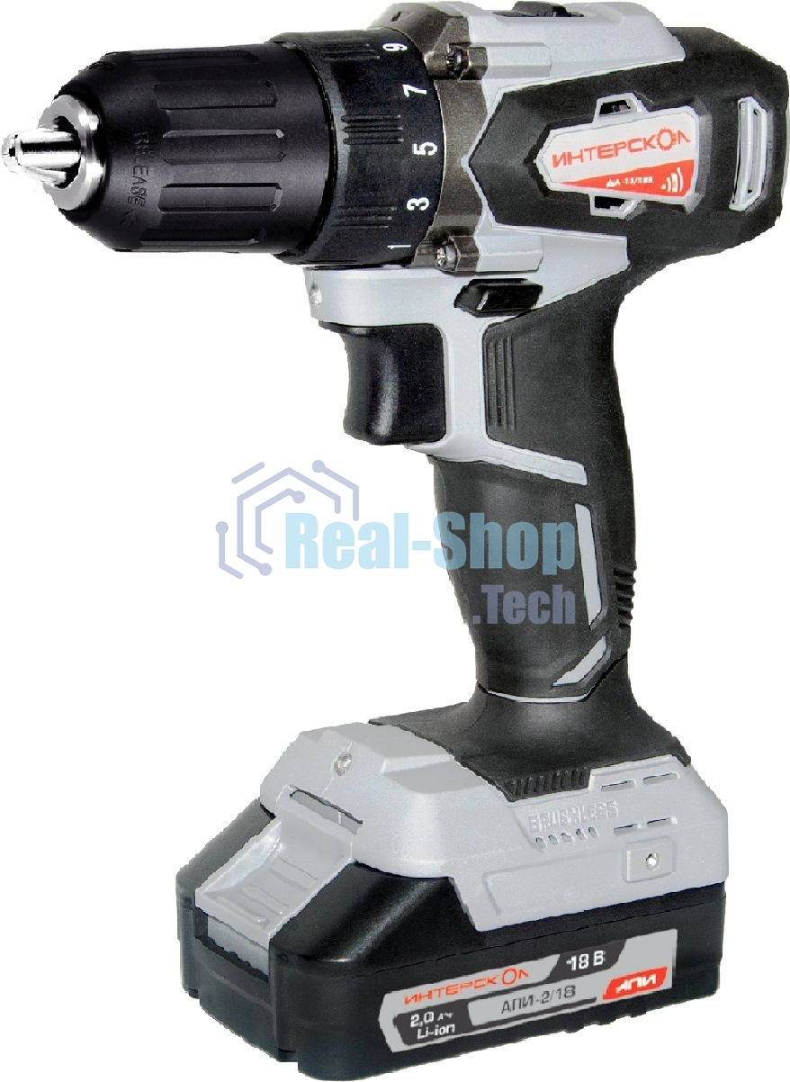 Дрель-шуруповерт аккумуляторная ИНТЕРСКОЛ ДА-13/18ВК 575.2.2.70, 2 аккум., 2А·ч, кейс, АПИ