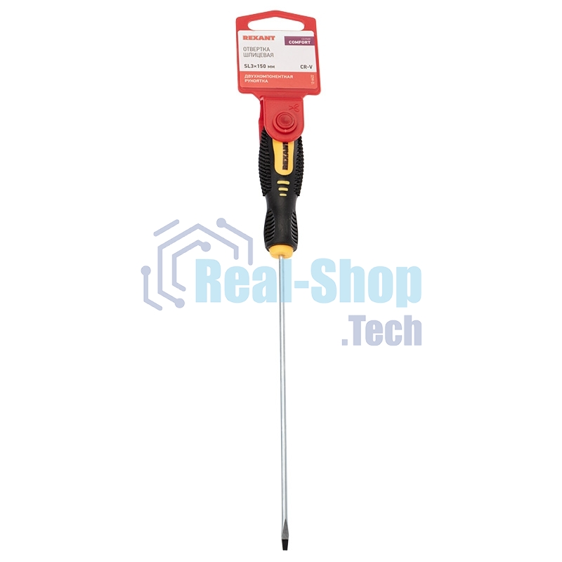 Отвертка шлицевая Rexant SL 3х150 мм, двухкомпонентная рукоятка