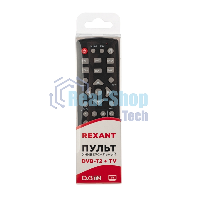 Универсальный пульт дистанционного управления Rexant для DVB-T2+TV (38-0012)