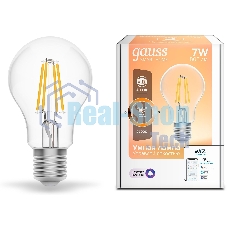 Лампа светодиодная филаментная Gauss Smart Home DIM E27 A60 7 Вт 1/10/40