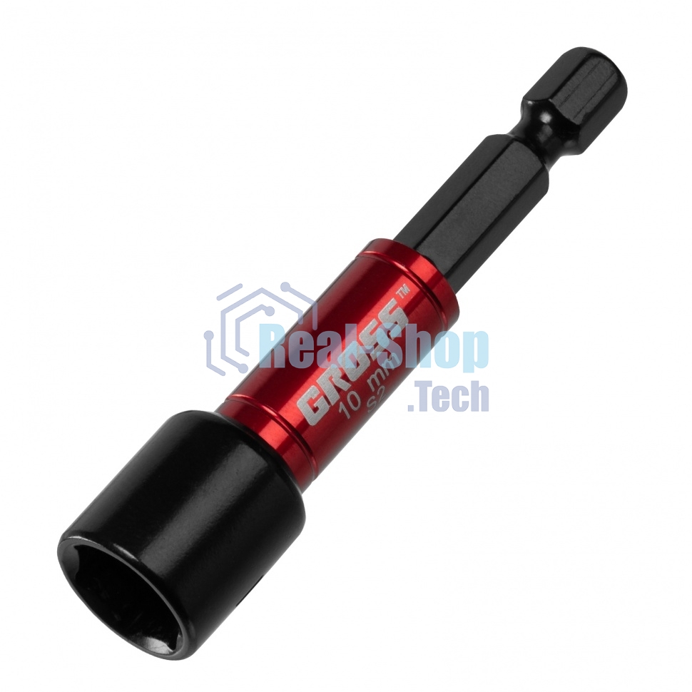 Бита с торцевой головкой GROSS, магнит. Nut-Driver, 10 мм, S2Gross 11619