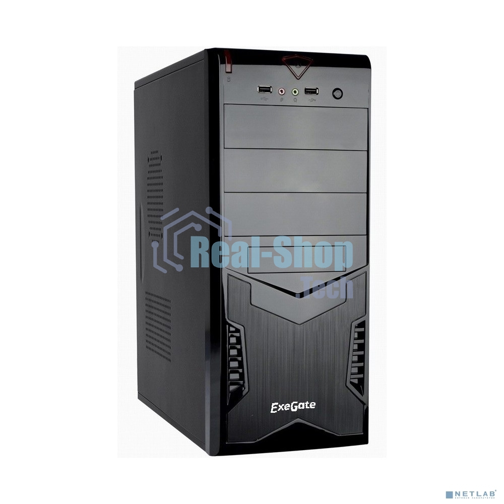 Компьютерный корпус Miditower ExeGate EX261448RUS CP-601 Black, ATX, (CP350W, 80мм), 2хUSB, Audio