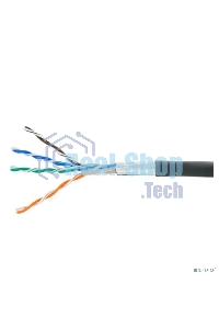 Кабель Cablexpert (RU) FTP indoor 4x2x0.51, медный, кат.5e, однож., 100м, box, серый