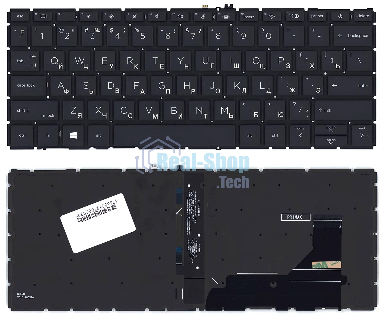 Клавиатура для ноутбука HP Elitebook 830 735 G7 черная