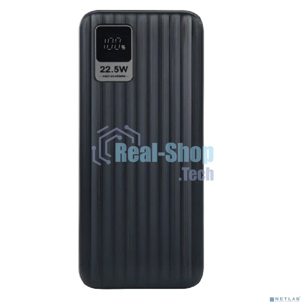 Портативный аккумулятор Perfeo Powerbank WATERFALL 20000 mAh/LED дисплей/PD + QC 3.0/Type-C/2 USB/Выход: 5A, max 22.5Wчерный (PF_E1471)