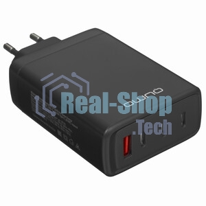 Сетевое зарядное устройство Qumo Energy Charger GaN PD 100 Вт, USB-A + 3 USB Type-C, (0100), черный