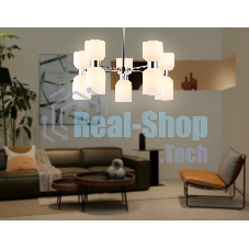 Люстра Ambrella light LH56083/10 СH/FR хром/белый матовый E14*10 max 40W D700*510