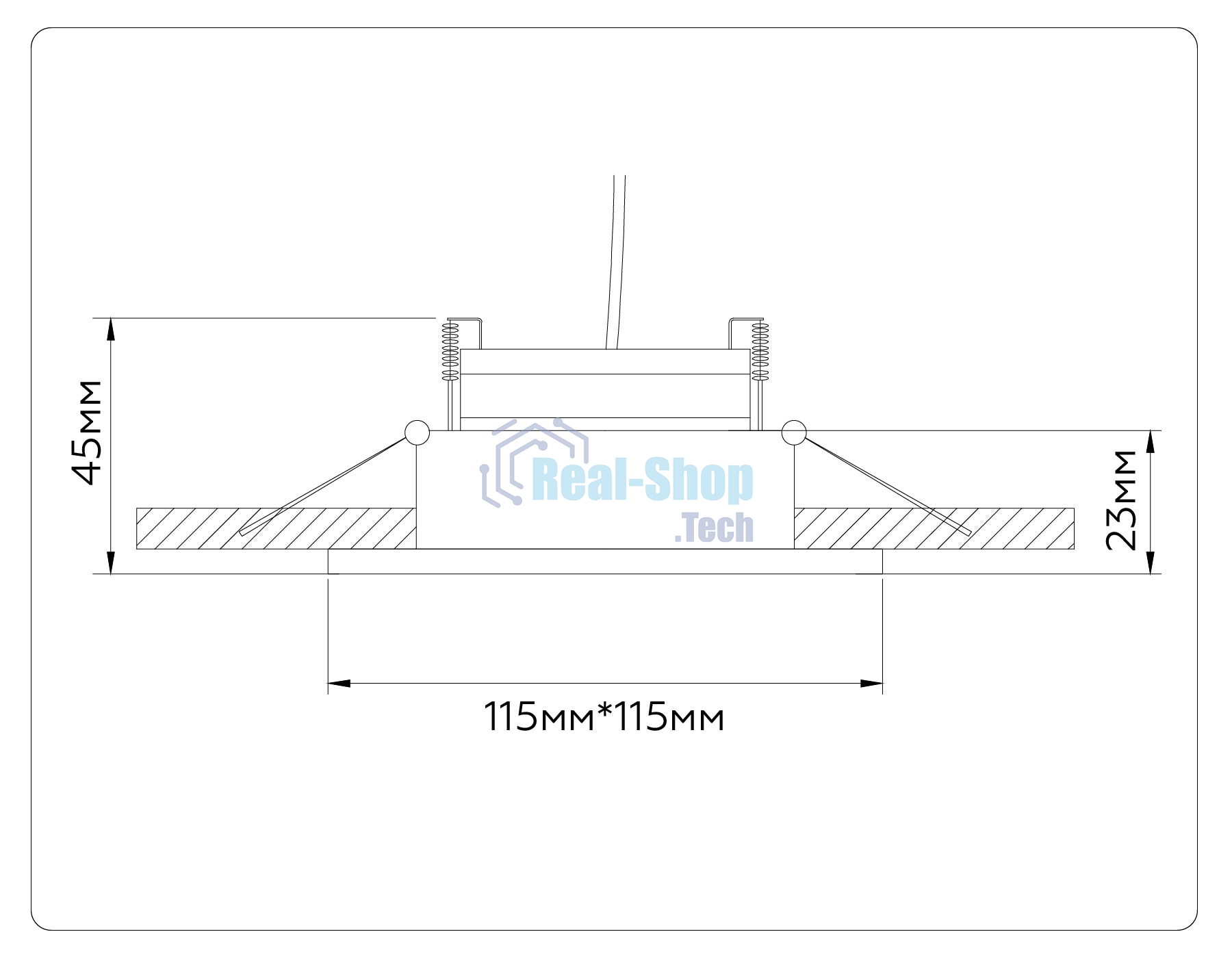 Светильник Ambrella light TN51916 WH/GD белый/золото GX53 max 12W 115*115*23