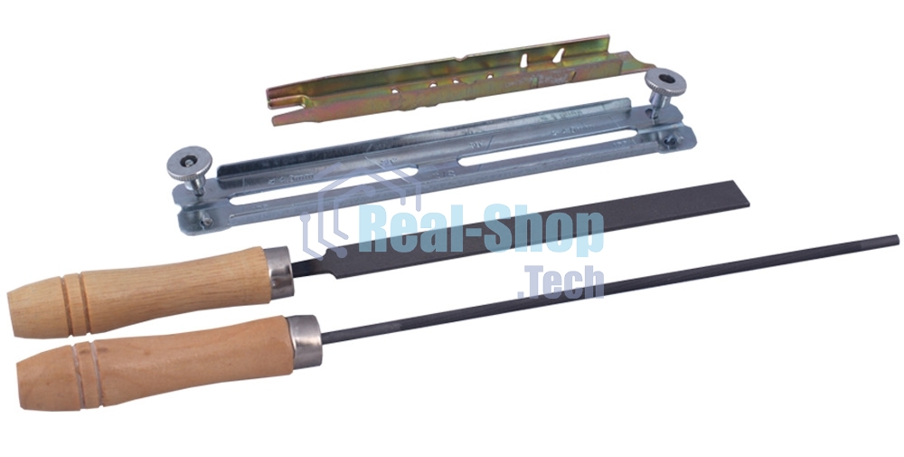 Заточной набор PATRIOT PG-SK4,8круглый напильник4.8мм, плоский напильник, две ручки, калибр