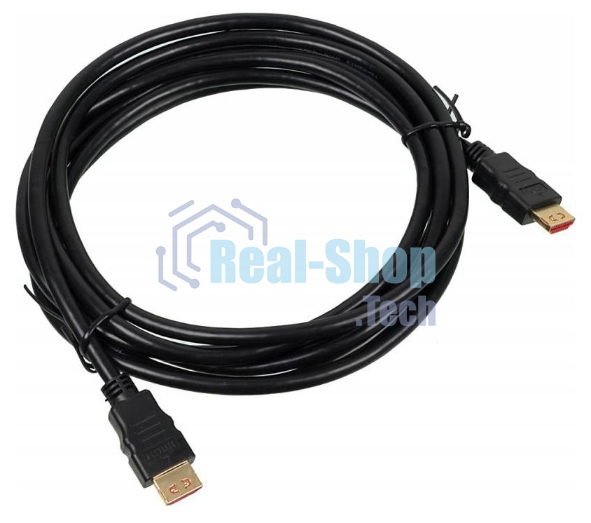 Кабель аудио-видео Buro HDMI (m)/HDMI (m) 3м. Позолоченные контакты черный (BHP HDMI V1.4 3M LOCK)