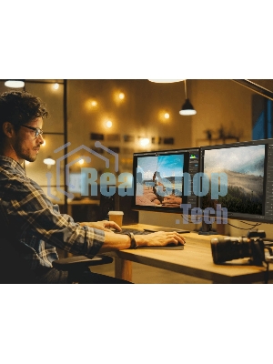 Кронштейн (держатель) ONKRON G140 для двух мониторов 13