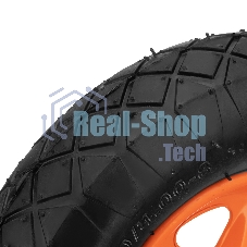 Колесо пневматическое Palisad 4.80/4.00-8, D 380 мм, подш. внут. диам. 20 мм, длина оси 90 мм