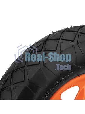 Колесо пневматическое Palisad 4.80/4.00-8, D 380 мм, подш. внут. диам. 20 мм, длина оси 90 мм