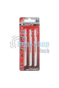 Полотна для электролобзика Matrix по дереву, 3 шт., 90 х 4мм, HCS, EU- хвостовик