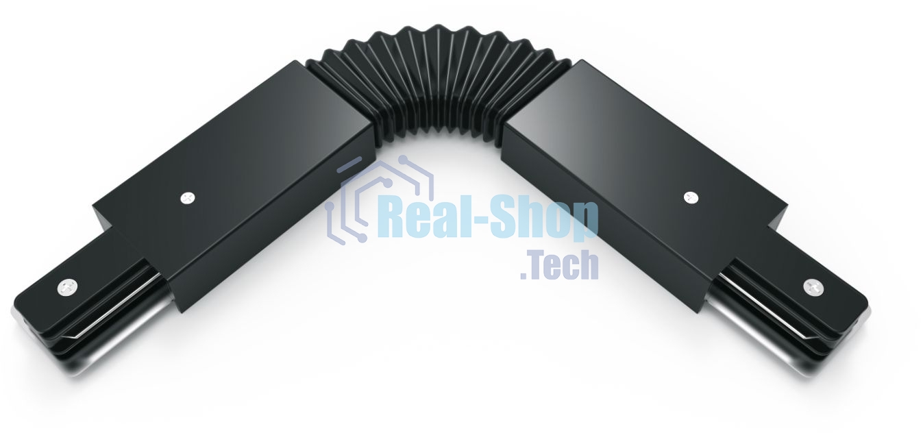 Коннектор для трековых шинопроводов Gauss гибкий (I) черный