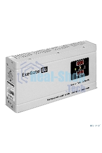 Стабилизатор напряжения ExeGate Master Turbo AVS-500 (500ВА, 100-265В, цифр. индикация вход/вых. напряжения, 220В±8%, КПД 98%, 5 уровней защиты, задержка, усиленный метал.корпус, евророзетка, RTL)