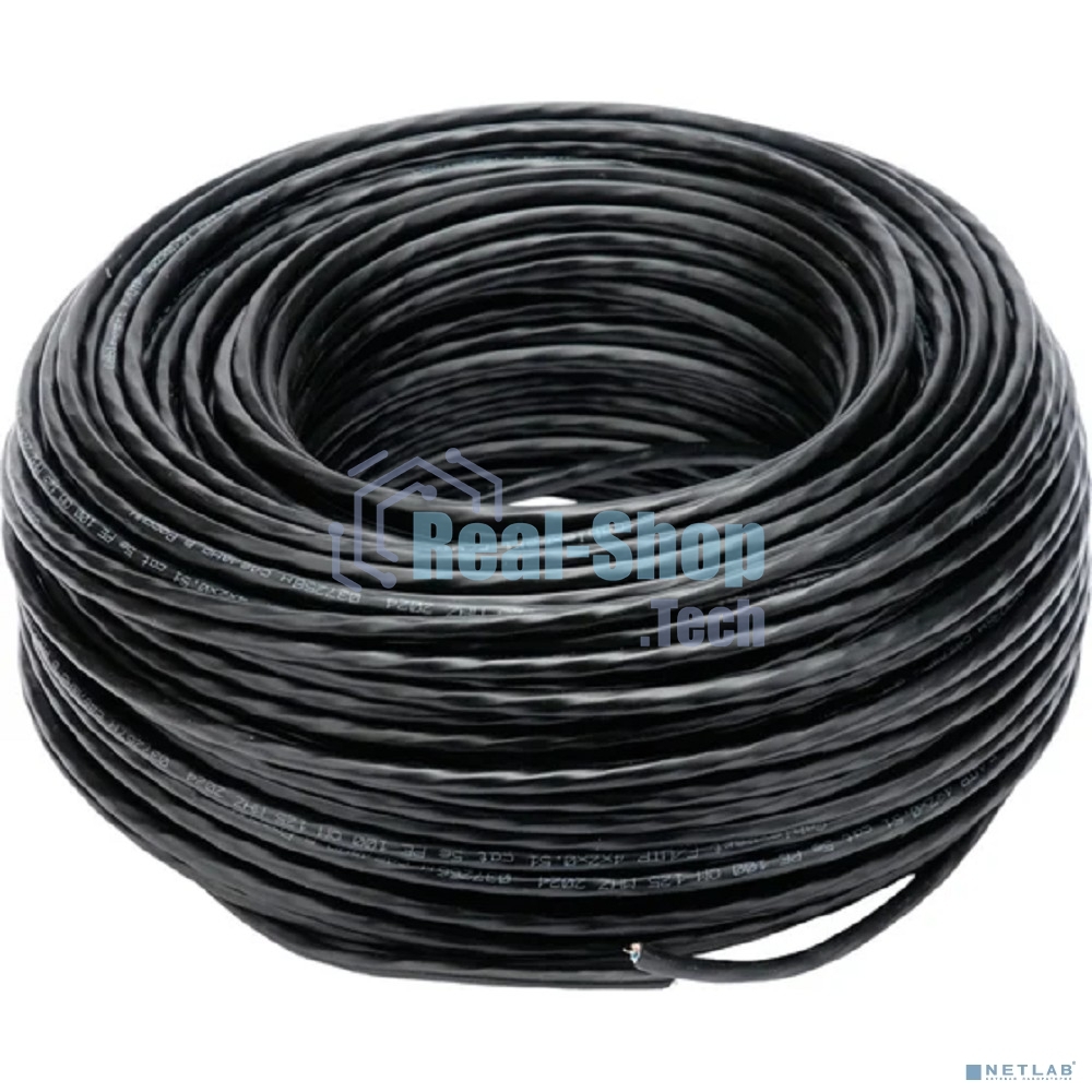 Кабель Cablexpert (RU) FTP indoor 4x2x0.51, медный, кат.5e, однож., 100м, box, серый