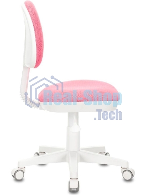 Кресло детское Бюрократ KD-3, на колесиках, ткань, розовый