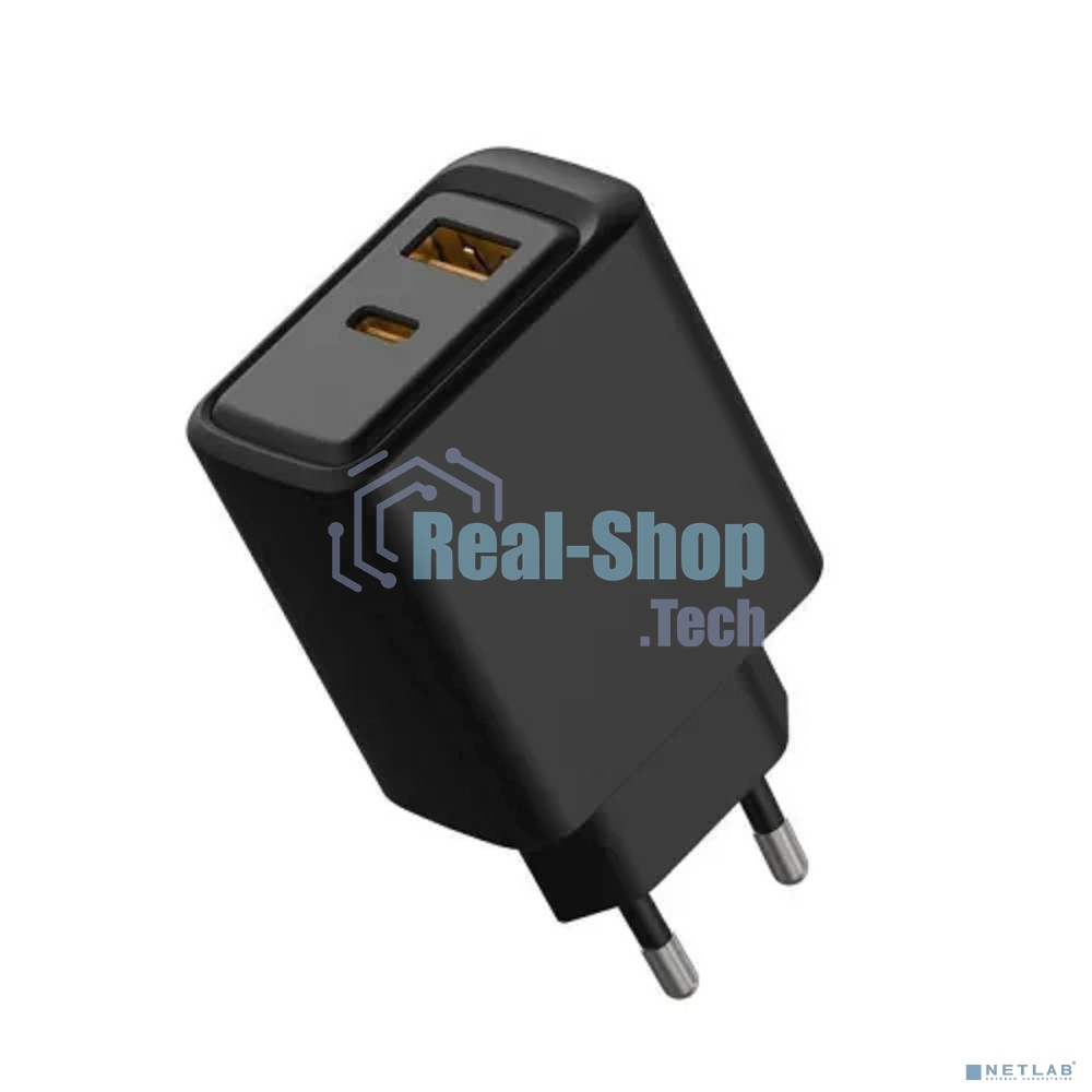 Сетевое зарядное устройство Rexant с портами USB-A и USB-C, 30Вт, черный