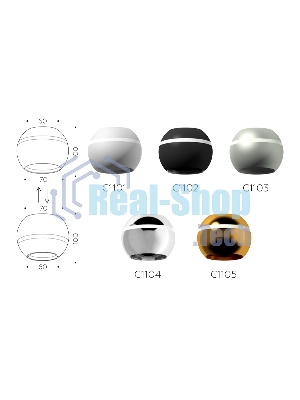 Корпус светильника C1105 PYG золото желтое полированное D100*H80mm MR16 GU5.3 LED 3W 4200K