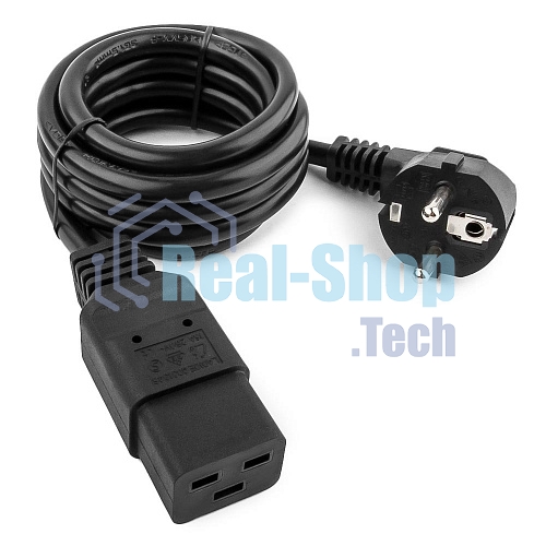 Кабель питания для UPC Gembird/Cablexpert, 1.8м, Schuko-С19, 16А, черный, с заземлением(PC-186-C19)
