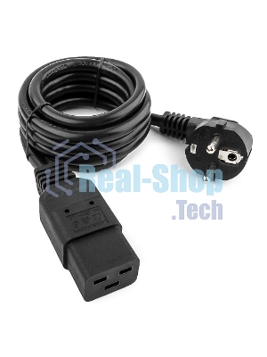 Кабель питания для UPC Gembird/Cablexpert, 1.8м, Schuko-С19, 16А, черный, с заземлением(PC-186-C19)