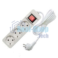 Удлинитель 3х1.5 м с заземл. 10А IP20 2.2 кВт с выкл. Союз 481S-7301