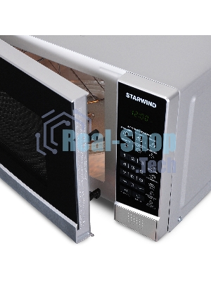 Микроволновая печь Starwind SMW2820 серебристый/черный, 20 л, 700 Вт, переключатели - сенсор